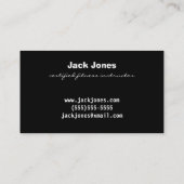 Chin herauf persönlichen Trainer Visitenkarte (Rückseite)