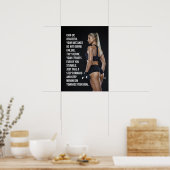 Chin Up Beautiful, Women's Gym Motivierend Poster (Küche)
