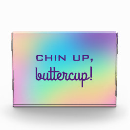 Chin Up, Buttercup! Rainbow Gradient Block