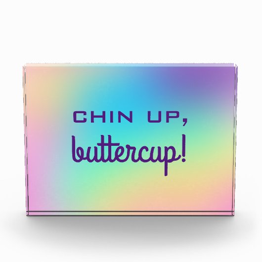 Chin Up, Buttercup! Rainbow Gradient Block (Vorderseite)