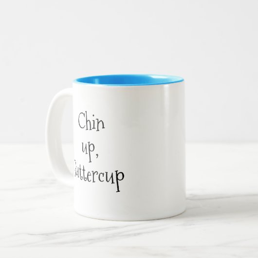 Chin Up, Buttercup Tasse (Vorderseite Links)