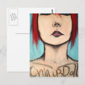 Chin Up, Doll Postkarte (Vorne/Hinten)