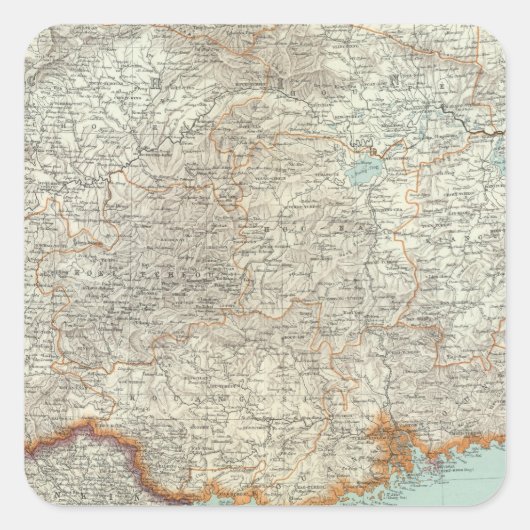 China 10 quadratischer aufkleber (Vorderseite)