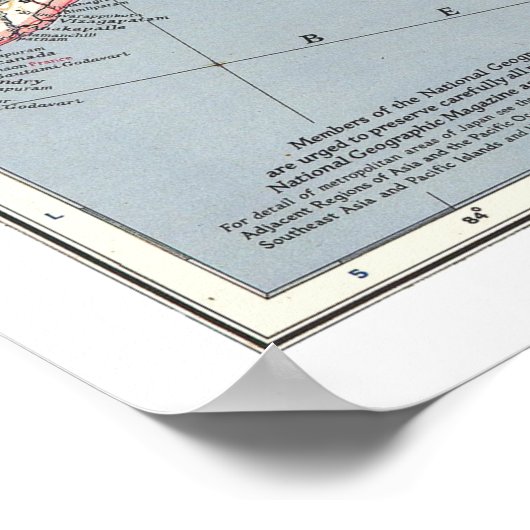 " China: 1945 - Detailed map ... Poster (Ecke)