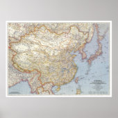 " China: 1945 - Detailed map ... Poster (Vorne)