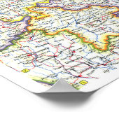 " China: 1964 Detaillierte Karte Poster (Ecke)