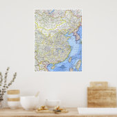 " China: 1964 Detaillierte Karte Poster (Küche)