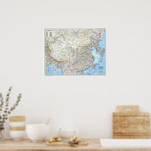 " China: 1991/heute - Detaillierte Mauer-Karte Poster (Küche)