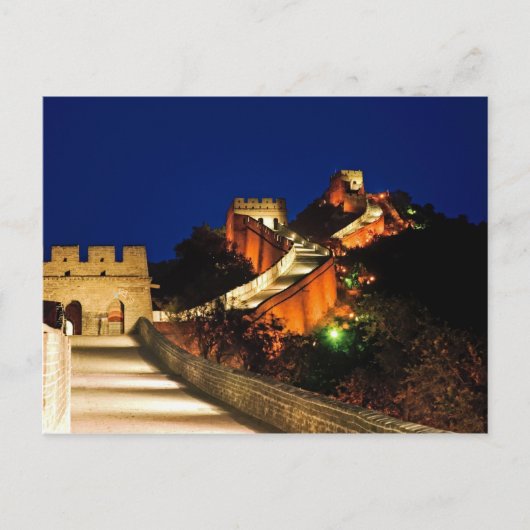 China, Abtreibung, große Mauer, Sicht auf Postkarte (Vorderseite)