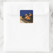 China, Abtreibung, große Mauer, Sicht auf Quadratischer Aufkleber (Tasche)