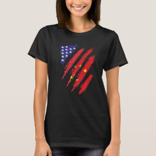 China American Ground Flag USA Patriot Heritage Mo T-Shirt