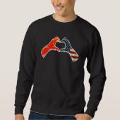China American USA Flag USA Chinese Heart 1 Sweatshirt (Vorderseite)