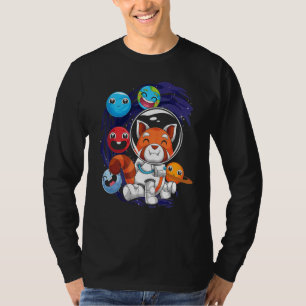 China Animal Niedlich Planets Science Space Red Pa T-Shirt