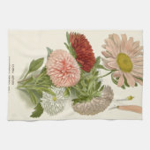 China Asters - Exquisite Vintage florale botanisch Geschirrtuch (Horizontal)