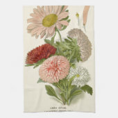 China Asters - Exquisite Vintage florale botanisch Geschirrtuch (Vertikal)