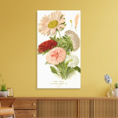 China Asters - Exquisite Vintage florale botanisch Leinwanddruck (Insitu (Wohnzimmer))