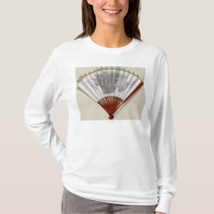 China auf dem Gesicht einer FanPanoramic Karte T-Shirt
