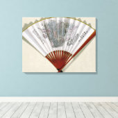 China auf der Seite einer FanPanoramabalkarte Leinwanddruck (Insitu (Holzboden))