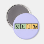 China aus Elementen Magnet (Vorderseite/Rückseite)