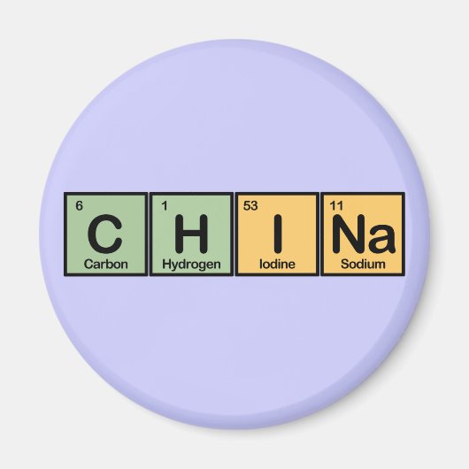 China aus Elementen Magnet (Vorne)