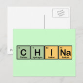 China aus Elementen Postkarte (Vorne/Hinten)
