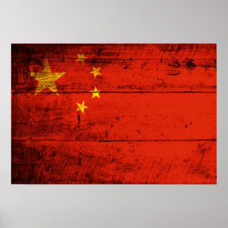 China aus Holz Poster