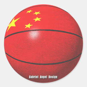 China Basketball Runder Aufkleber