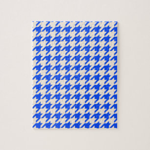 China Blau Houndstooth Puzzle