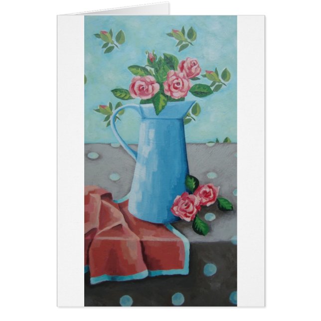 "China-blauer Krug-" Kunst-Karte (Vorne)