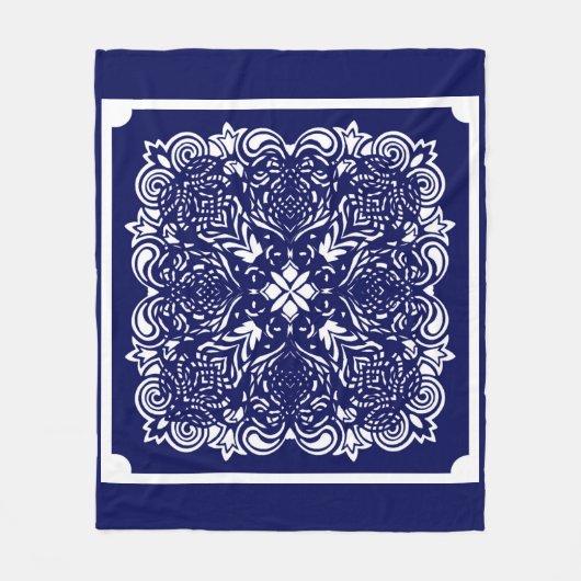 China Blue Fleecedecke (Vorderseite)