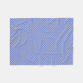 China Blue Hahnentrittmuster Fleecedecke (Vorderseite (Horizontal))
