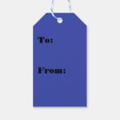 China Blue Hahnentrittmuster Geschenkanhänger (Rückseite)