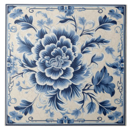 China Blue Ink Blume Art 10 Fliese