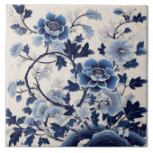 China Blue Ink Blume Art 5 Fliese (Vorderseite)