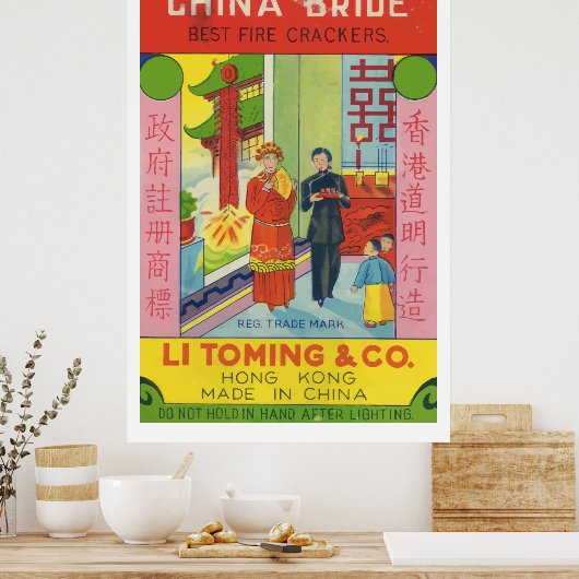 China Bride (Vintag chinesischer Firecracker) Poster (Küche)