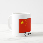 China (chinesisch) Flagge Kaffeetasse (Vorderseite Links)