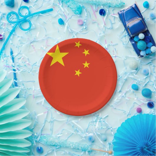 China (chinesisch) Flagge Pappteller (Party)