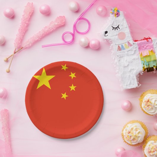 China (chinesisch) Flagge Pappteller (Party)