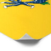 China Chinesische Drachenflagge Qing-Dynastie Poster (Ecke)