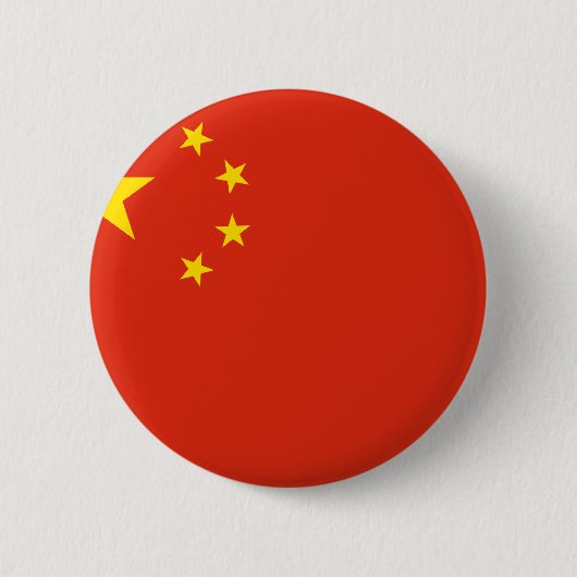 China; Chinesische Flagge Button (Vorderseite)