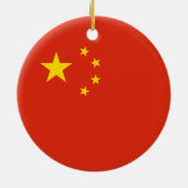 China - Chinesische Flagge Keramikornament (Hinten)