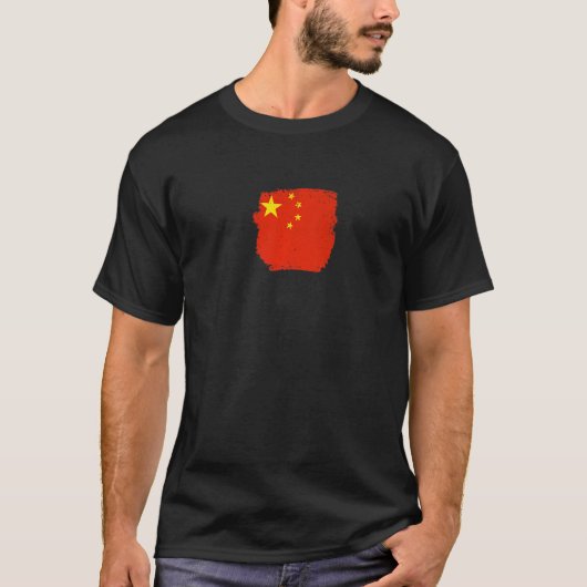 China - Chinesische Flagge T-Shirt (Vorderseite)