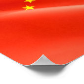 China - Chinesische Flagge - winkeln - Poster (Ecke)