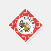 CHINA Chinesisches Bier Serviette (Ecke)