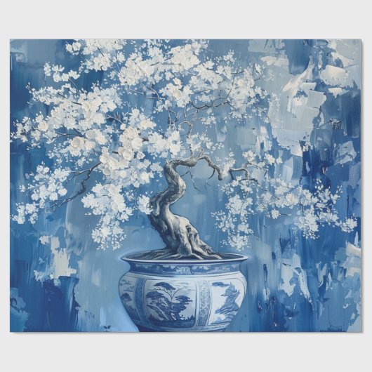 China Chinoiserie Cherry Geschenkpapier (Flach)