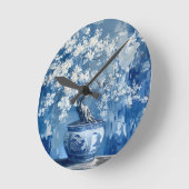 China Chinoiserie Cherry Runde Wanduhr (Winkel)