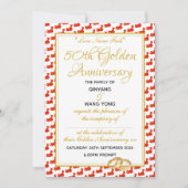 CHINA Christlich Scripture Custom 50 Jahre Anniver Einladung (Vorderseite)