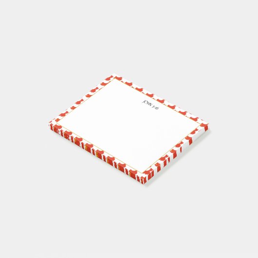 CHINA Christliche Schrift Post-it Klebezettel (angewinkelt)