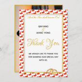 CHINA Christliches Foto Hochzeit 婚 礼 Dankeskarte (Vorne/Hinten)