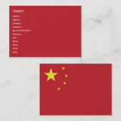 China - Chubby Visitenkarte (Vorne/Hinten)